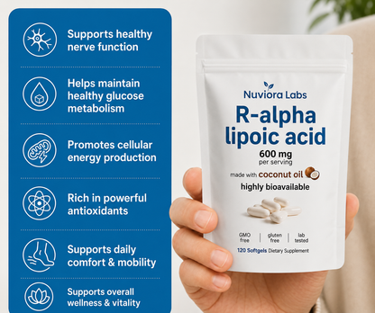 Nuviora Labs R-Alpha Lipoic Acid Softgels